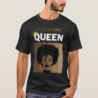 T-shirt Mélanée Avril Reine Africaine Américaine Naissance