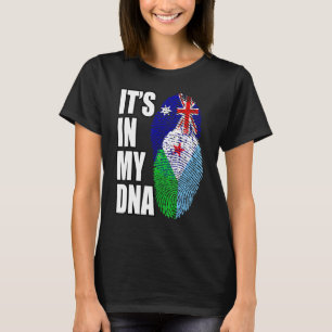 T-shirt Mélange D'ADN Australien Et Djibouti Patrimoine Du