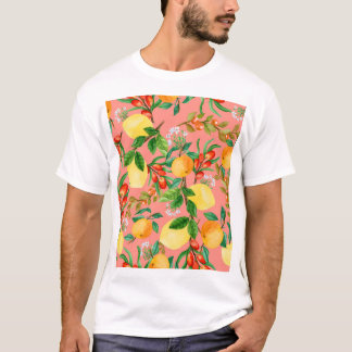 T-shirt Mélange d'aquarelle florale : Illustrat coloré san