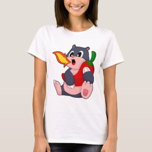 T-shirt Mélange de poivre de taupe