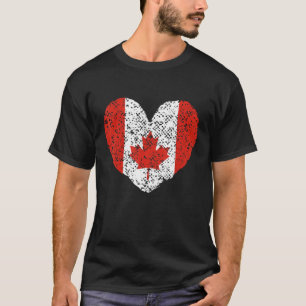 T-shirt Mélange drapeau canadien Feuille d'érable canadien