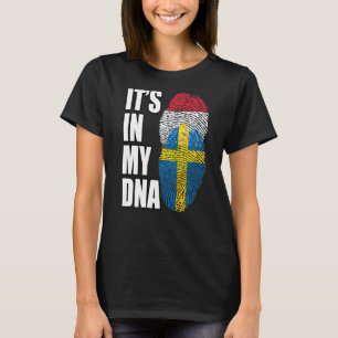 T-shirt Mélange Hongrois Et Suédois Drapeau D'ADN Premier