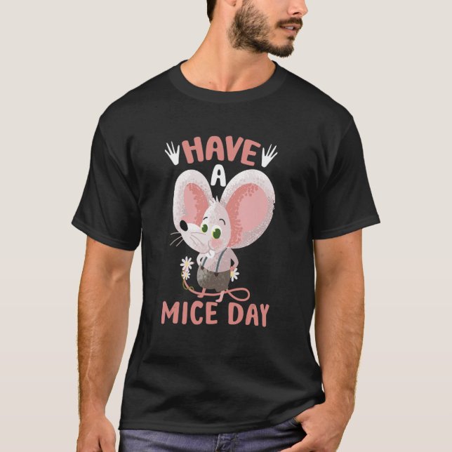 T-shirt Mélange Mouris Avoir Un Mice Day Maisons Mouse 1 (Devant)