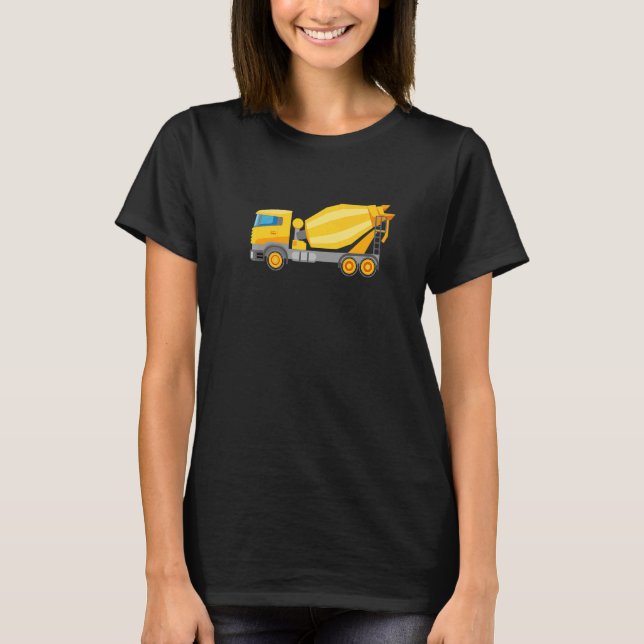 T-shirt Mélangeur de béton Camion de construction Véhicule (Devant)