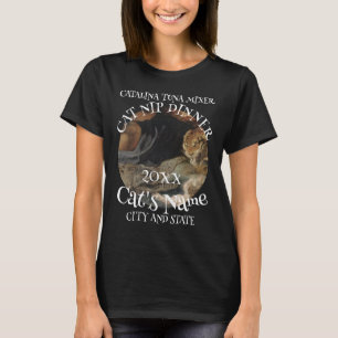 T-shirt Mélangeur de chat Thon Meilleur Vin de Compagnie M