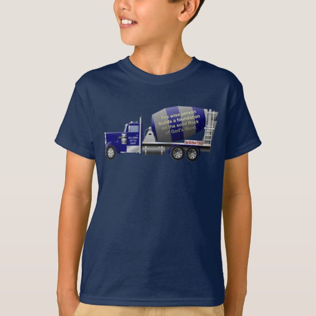 T-shirt mélangeur en béton de roche solide (Devant)