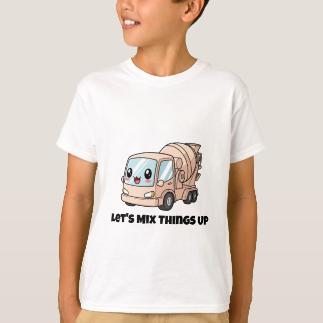 T-shirt Mélangons les choses - Conception de camion de mél (Devant)