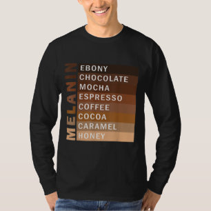 T-shirt Melanin Black Women Poppin Brown peau Black Girl M