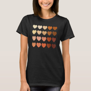T-shirt Melanin Coeur Noir Histoire Fierté Pour Les Femmes