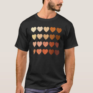 T-shirt Melanin Coeur Noir Histoire Fierté Pour Les Femmes