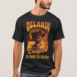 T-shirt MELANIN COWGIRL Black Girl Western Cowboy