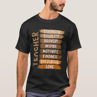 T-shirt Melanin Enseignant Histoire Noire Mois Africain No