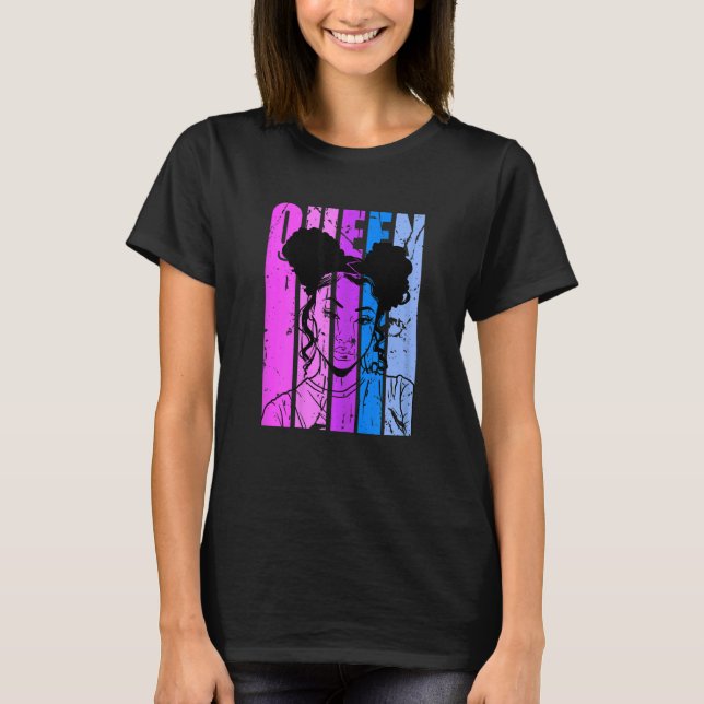 T-shirt Melanin Femmes Black Emaîtrise Black Pride Afro (Devant)