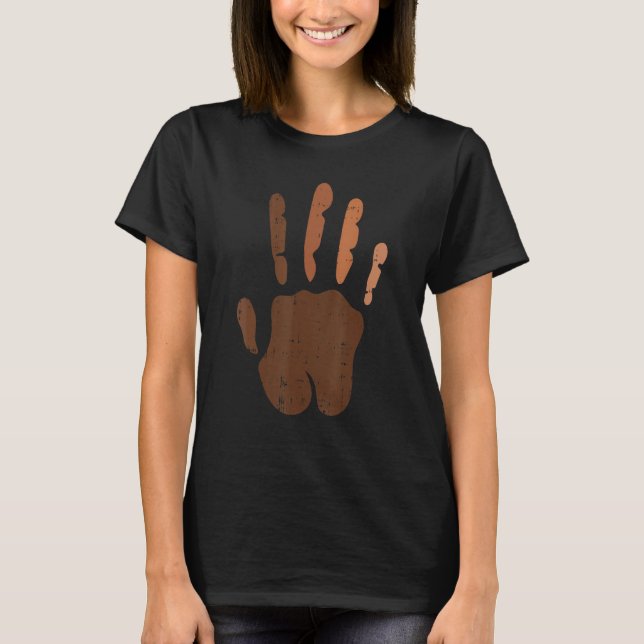 T-shirt Melanin Hand Print Black History Month BLM African (Devant)
