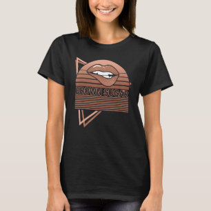 T-shirt Melanin Lèvres Brown de peau Noir Histoire Brown S
