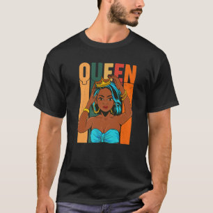 T-shirt Melanin Poppin Black Gir Retro Femmes de la Reine 