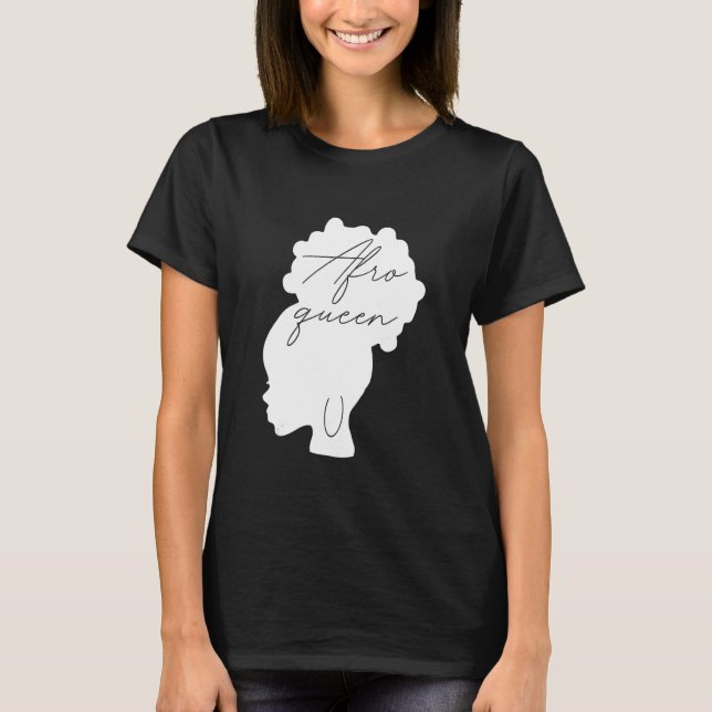 T-shirt Melanin Queen Afro Queen (Devant)