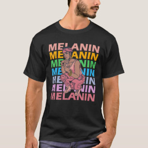 T-shirt Melanin Queen Black Girls Femmes Printemps Moth de