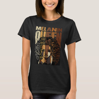 T-shirt Melanin Queen Black History Mois Afro African Pri