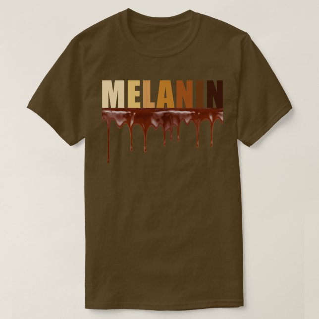 T-shirt Melanin Shades Chocolat Black Pride Cadeau (Design devant)