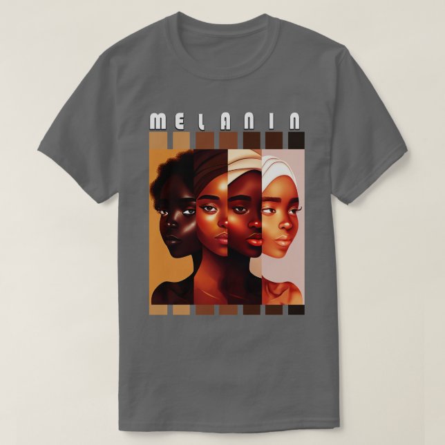 T-shirt Melanin Shades Femmes Afrocentrique Black Pride 1 (Design devant)