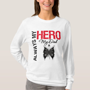 T-shirt Melanoma toujours mon héros Mon père