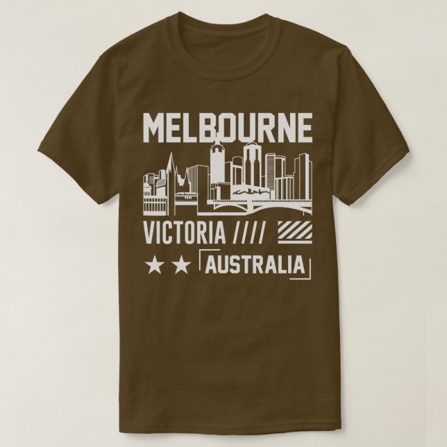 T-shirt Melbourne Victoria Australie Cité australienne cél (Design devant)