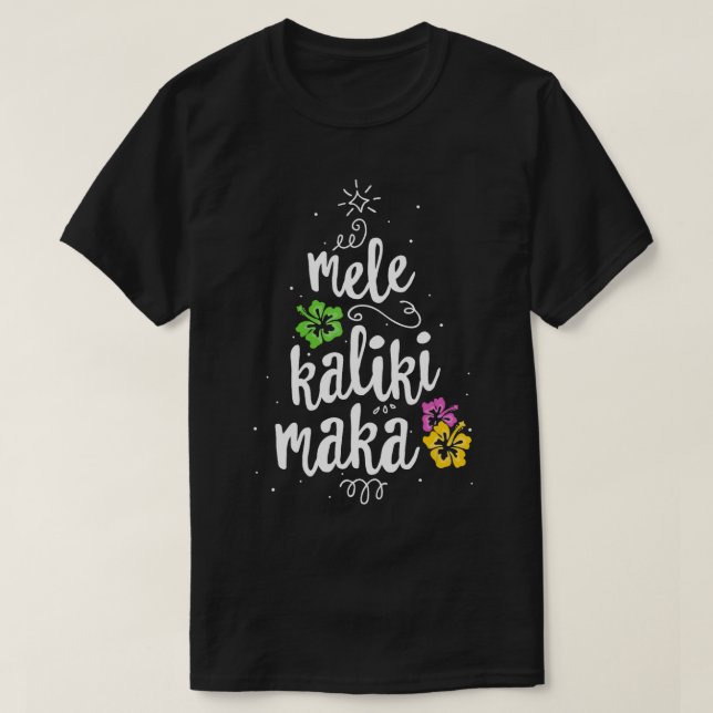 T-shirt Mele Kalikimaka Arbre de Noël Hawaii Hawaii Xm (Design devant)