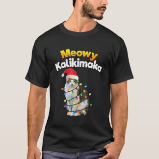 T-shirt Mele Kalikimaka Chemise Hawaiian Joyeux Chat de No