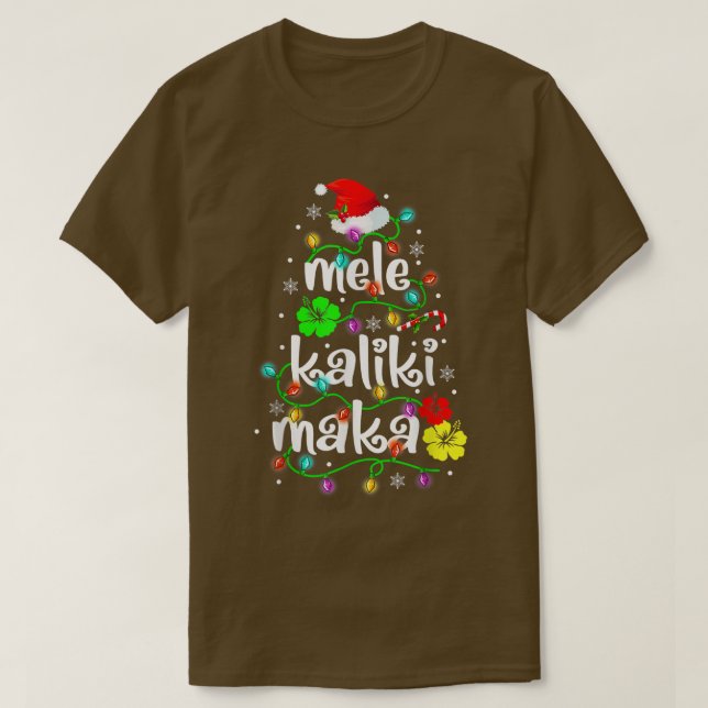 T-shirt Mele Kalikimaka Chemise Pour Femmes Hawaiian Hawai (Design devant)