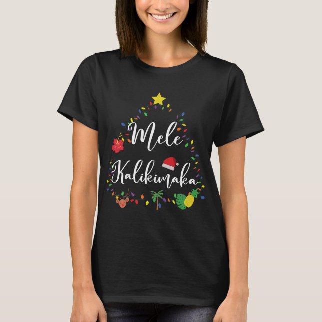 T-shirt Mele Kalikimaka Hawaii Noël Hawaii (Devant)
