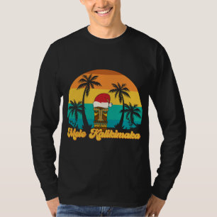 T-shirt Mele Kalikimaka Hawaii Noël Tiki Santa Hat