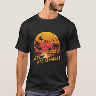 T-shirt Mele Kalikimaka Hawaii Père Noël Hawaii Joyeux Chr