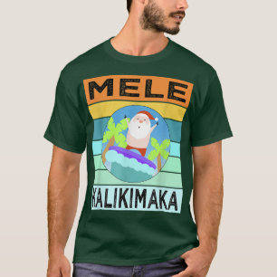 T-shirt Mele Kalikimaka Hawaiian Christmas Père Noël Ugly