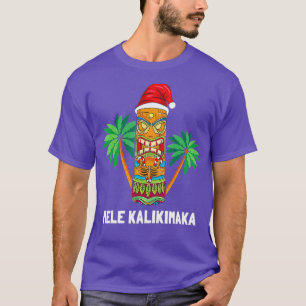 T-shirt Mele Kalikimaka Hawaiian iki Santa Hat Hawaii Chri