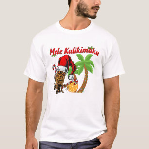 T-shirt Mele Kalikimaka Joyeux Noël Hawaïen Tiki God