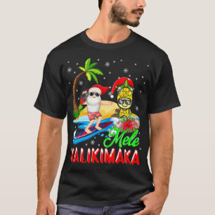 T-shirt Mele Kalikimaka Merry Xmas Hawaiian Ananas Sant