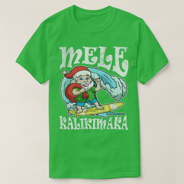 T-shirt Mele Kalikimaka Noël hawaïen (Design devant)