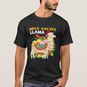 T-shirt Mele Kalikimaka Noël Hawaïen Llama X Mas Li