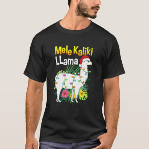 T-shirt Mele Kalikimaka Noël Llama Hawaïenne X Mas Lig