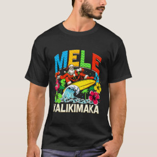 T-shirt Mele Kalikimaka Noël Noël Noël Père Noël été Hawai