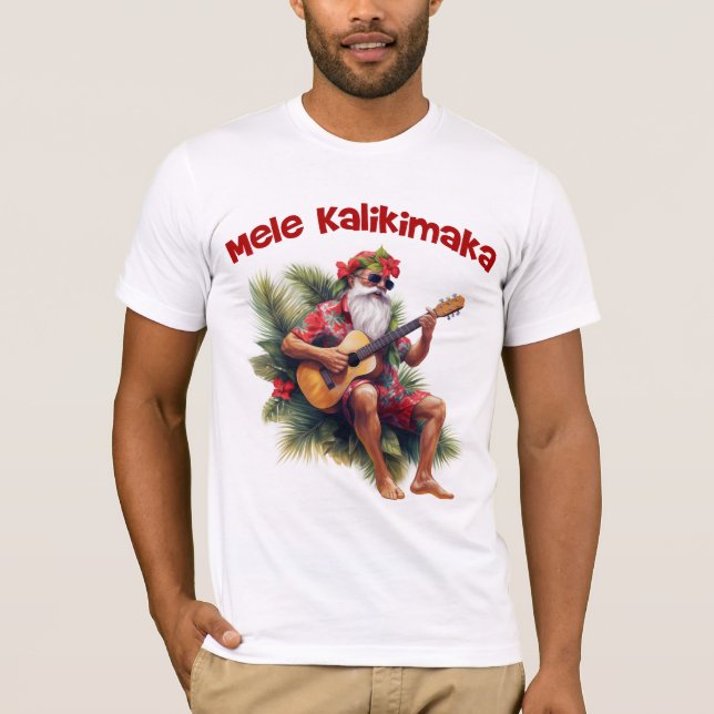 T-shirt Mele Kalikimaka Père Noël (Devant)
