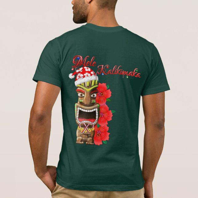 T-shirt Mele Kalikimaka Père Noël Tiki (Dos)