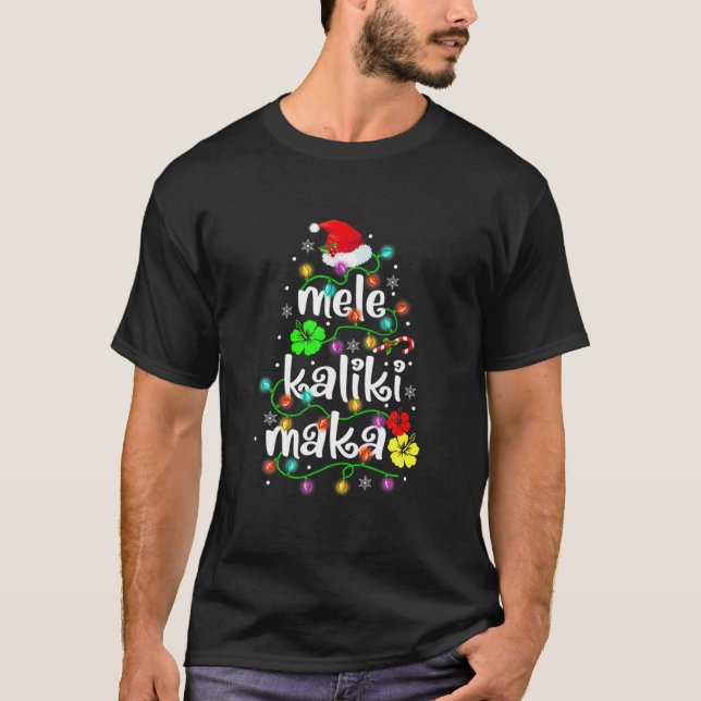 T-shirt Mele Kalikimaka Pour Femmes Hawaïennes Hawaii Chri (Devant)