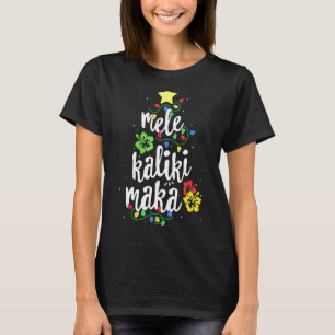 T-shirt Mele Kalikimaka Pour Femmes Hawaiian Hawaii Funny 