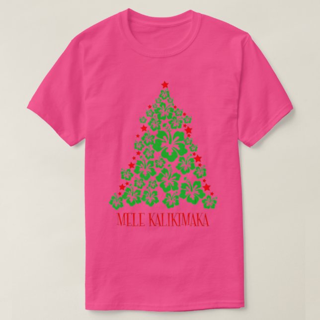 T-shirt Mele Kalikimaka Pour Femmes Hawaiienne Hawaii Chri (Design devant)