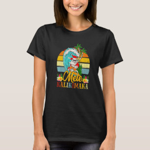 T-shirt Mele Kalikimaka Retro Christmas Santa Shaka Hawaii