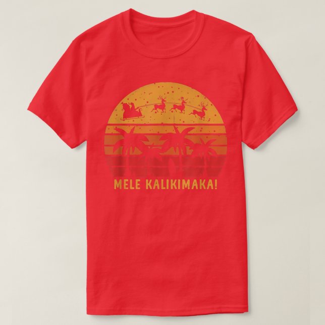 T-shirt Mele Kalikimaka Retro Hawaiian Christmas Family Va (Design devant)