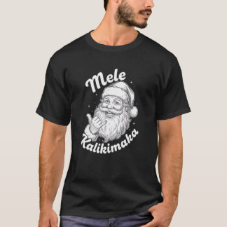 T-shirt Mele Kalikimaka Santa Shaka Hawaiian Christmas Kid