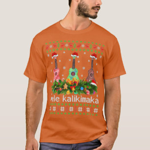 T-shirt Mele Kalikimaka Ukulele Guitare Ugly Ukulele Chris